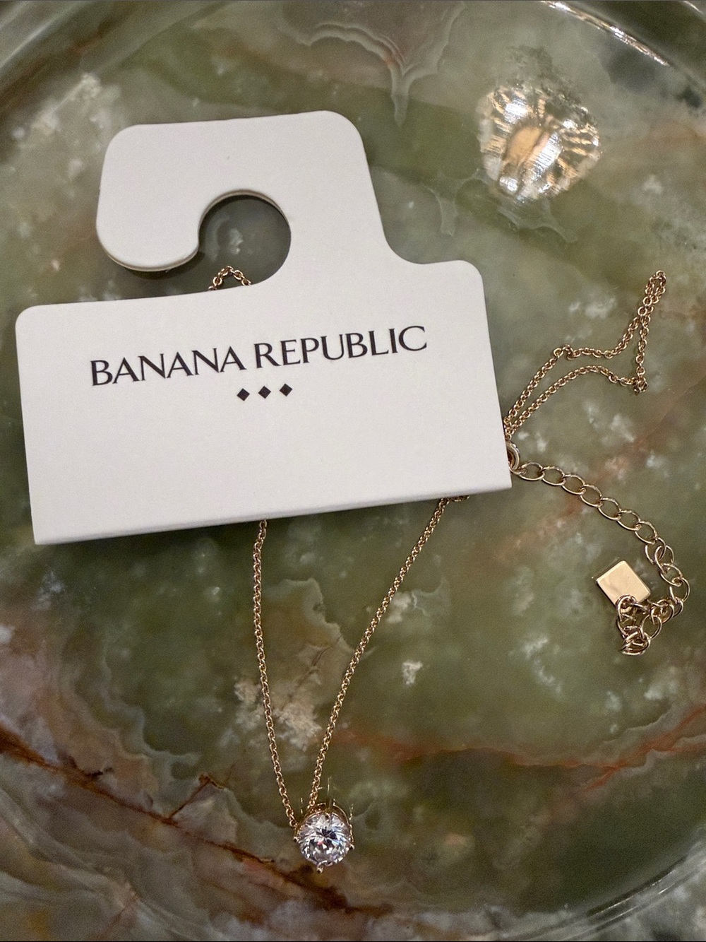 Banana Republic Cubic Zirconia Solitaire Necklace - NWT